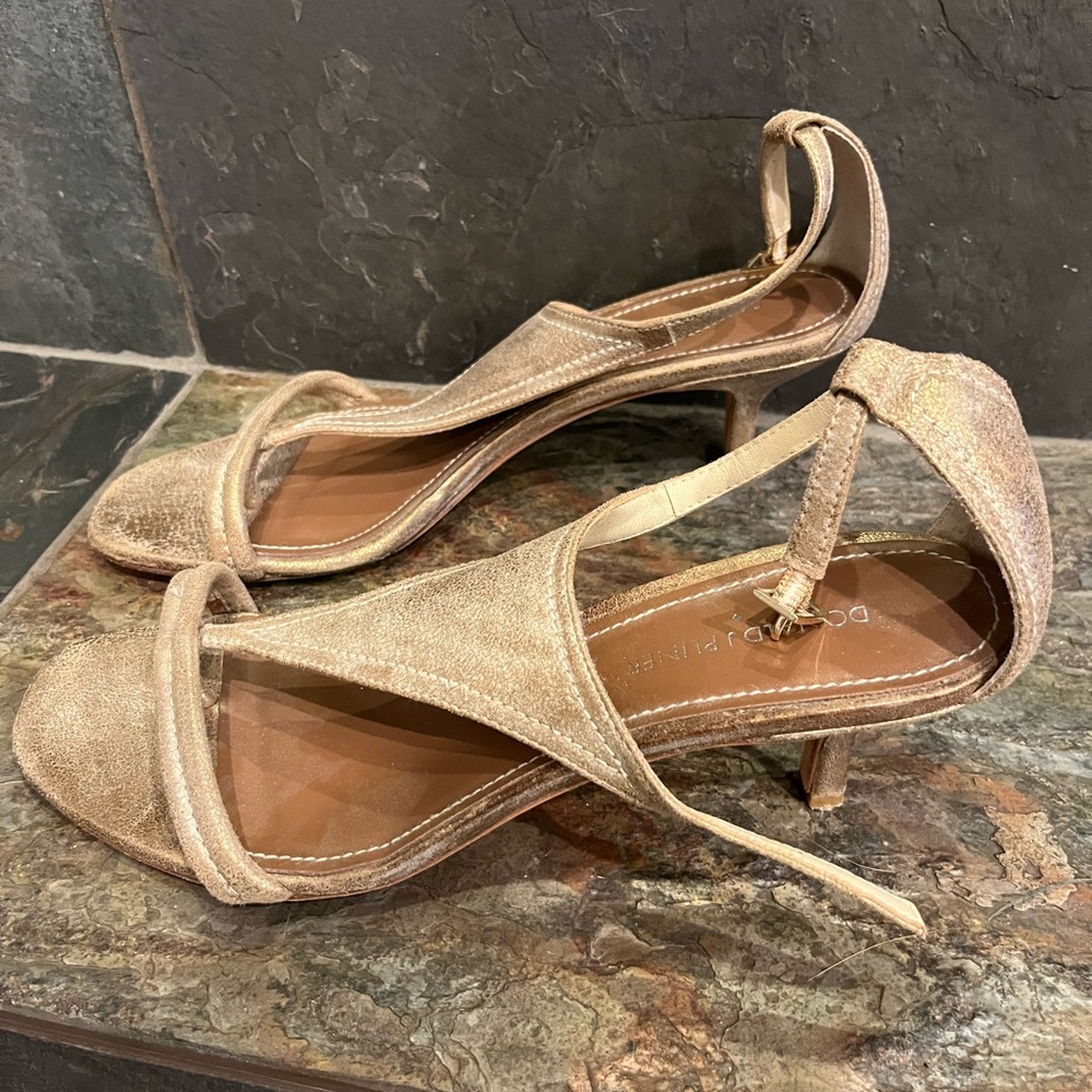 Donald J. Pliner Shimmering Gold Heels